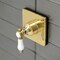 Kingston Brass KS3047BPL Single-Handle Three-Way Diverter Valve with Trim Kit, Brushed Brass KS3047BPL - alternate 3